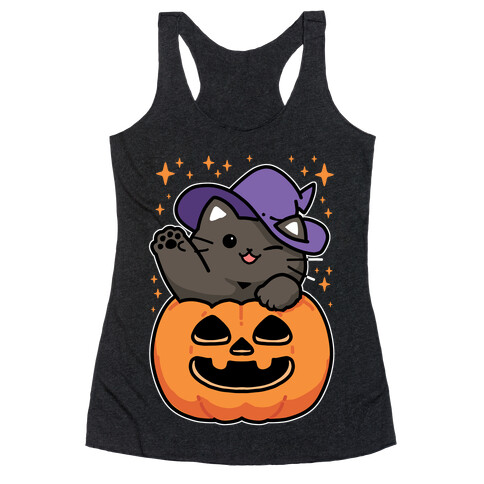 Cute Halloween Cat Racerback Tank Top