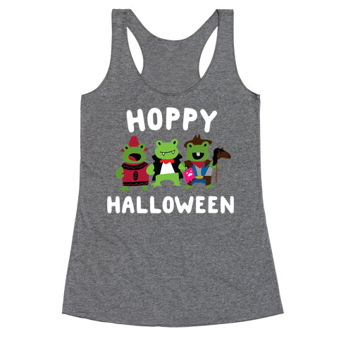 Hoppy Halloween Frogs Racerback Tank Top