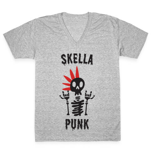 Skella Punk V-Neck Tee Shirt