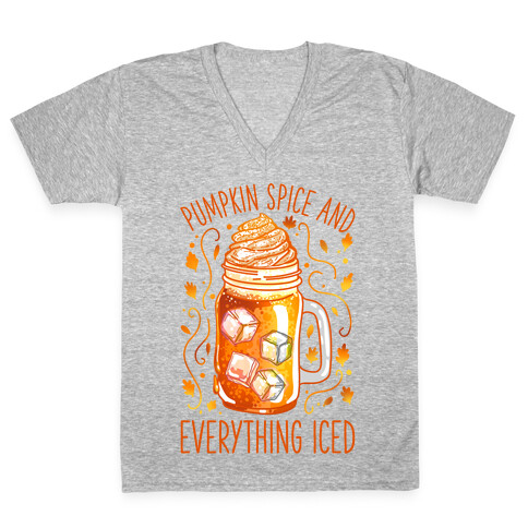 Pumpkin Spice and Everything Iced V-Neck Tee Shirt