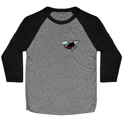 Vote Blue Fly Baseball Tee