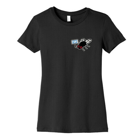 Vote Blue Fly White Print Womens T-Shirt