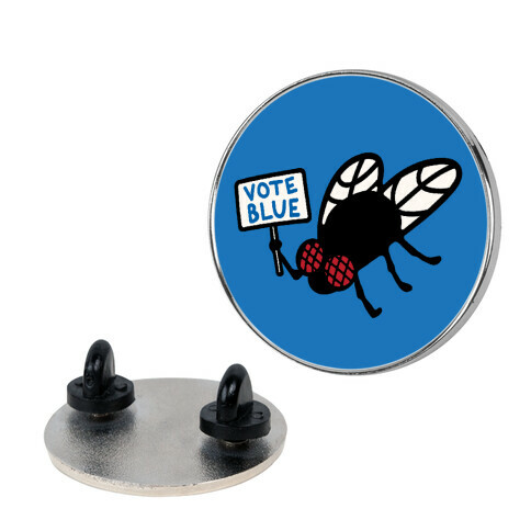 Vote Blue Fly Pin