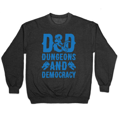 Dungeons and Democracy Parody White Print Pullover