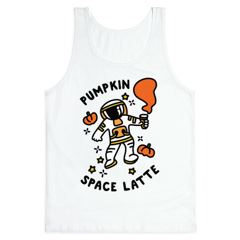 Pumpkin Space Latte Astronaut Tank Top