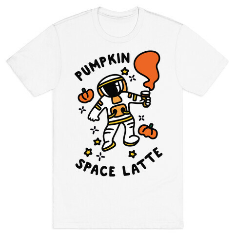 Pumpkin Space Latte Astronaut T-Shirt