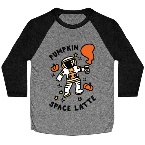 Pumpkin Space Latte Astronaut Baseball Tee