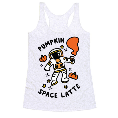 Pumpkin Space Latte Astronaut Racerback Tank Top