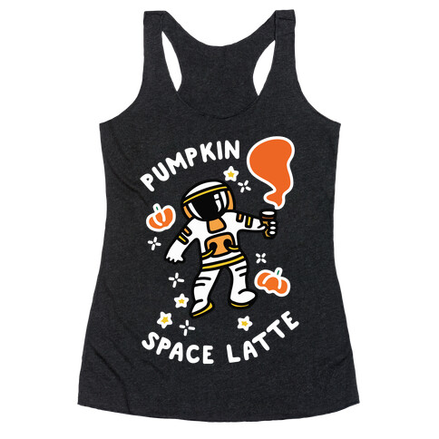 Pumpkin Space Latte Astronaut Racerback Tank Top