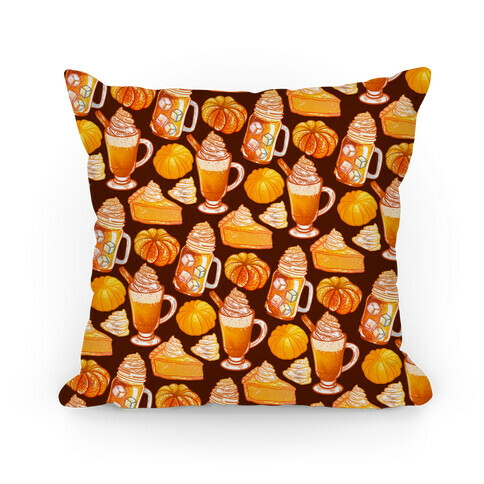 Pumpkin Everything Pattern Pillow