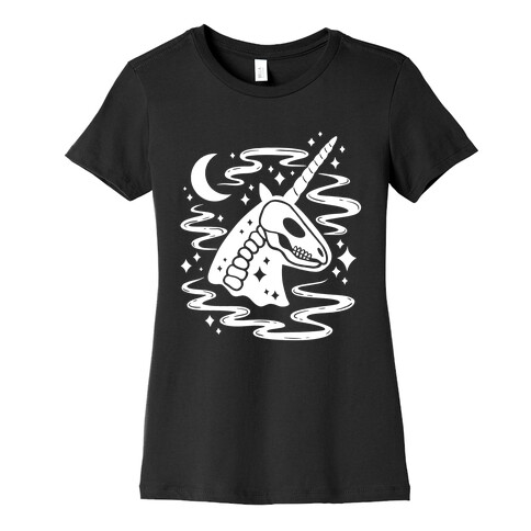 Spooky Ghost Unicorn Womens T-Shirt