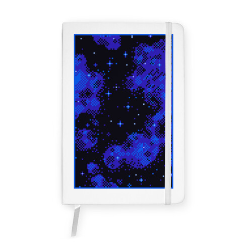 Pixelated Blue Nebula Notebook