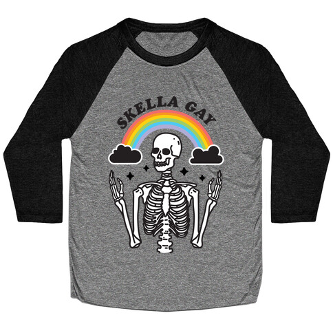 Skella Gay Skeleton Baseball Tee