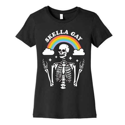 Skella Gay Skeleton Womens T-Shirt