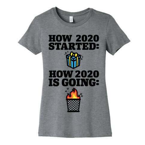 How 2020 Started How 2020 Is Going Womens T-Shirt