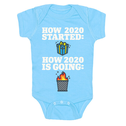 How 2020 Started How 2020 Is Going White Print Baby One-Piece