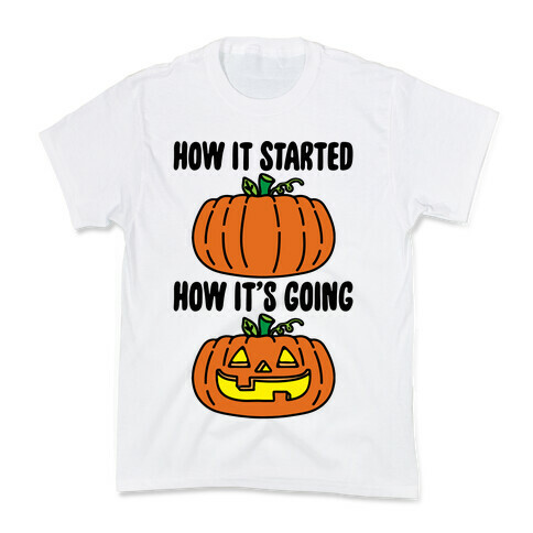 How It Started Jack O Lantern' Parody Kids T-Shirt