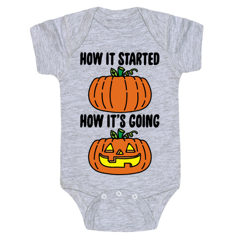 How It Started Jack O Lantern' Parody Baby One-Piece