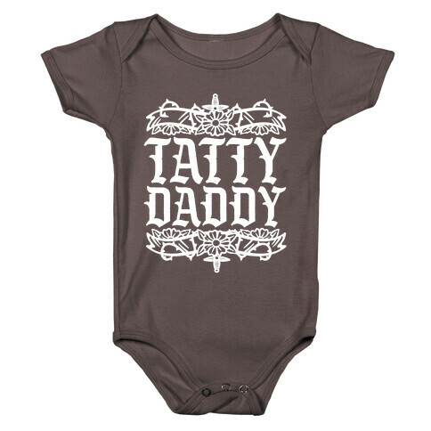 Tatty Daddy White Print Baby One-Piece