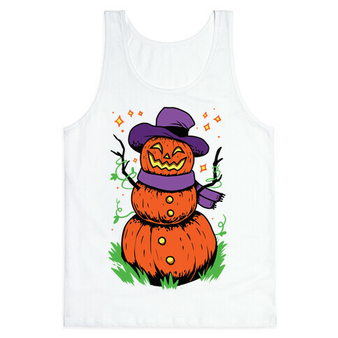 Pumpkin Snowman Tank Top