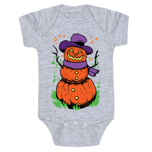 Pumpkin Snowman Baby One-Piece