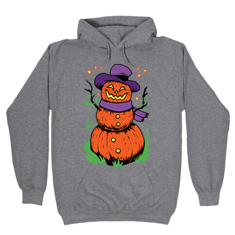 Pumpkin Snowman Hooded Sweatshirt