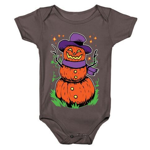 Pumpkin Snowman Baby One-Piece