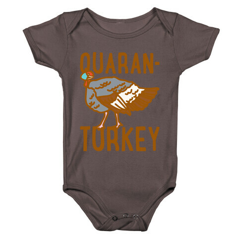 Quaran-Turkey White Print Baby One-Piece