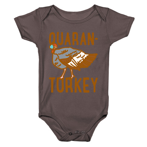 Quaran-Turkey White Print Baby One-Piece