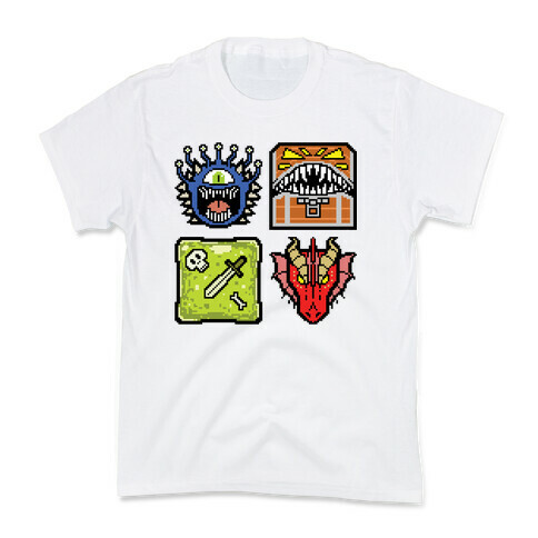 Pixel DnD Monsters Kids T-Shirt