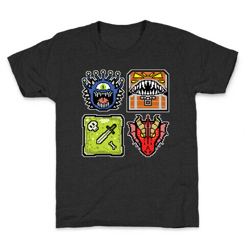 Pixel DnD Monsters Kids T-Shirt