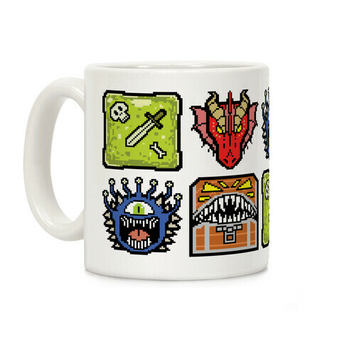 Pixel DnD Monsters Coffee Mug