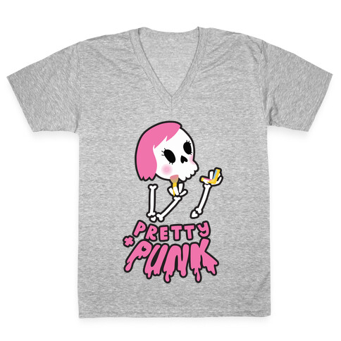 Pretty and Punk V-Neck Tee Shirt