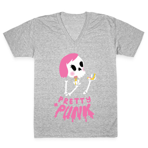 Pretty and Punk V-Neck Tee Shirt