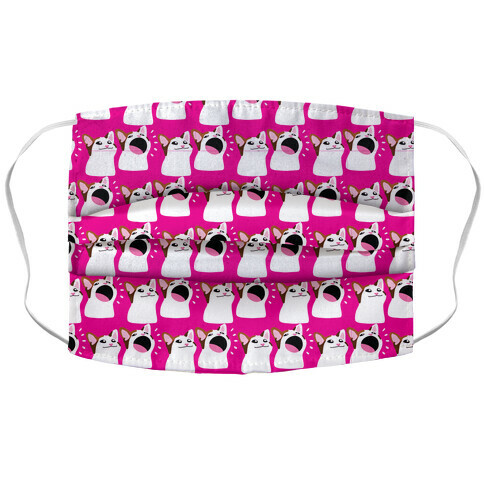 Pop Cat Pattern Accordion Face Mask