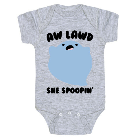 Aw Lawd She Spoopin' Ghost Parody  Baby One-Piece