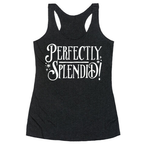 Perfectly Splendid White Print Racerback Tank Top