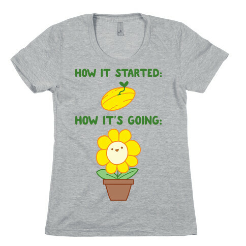 How It Started and How It's Going Flower Womens T-Shirt