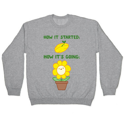 How It Started and How It's Going Flower Pullover