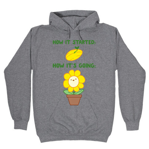 How It Started and How It's Going Flower Hooded Sweatshirt
