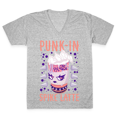 Punk-In Spike Latte V-Neck Tee Shirt