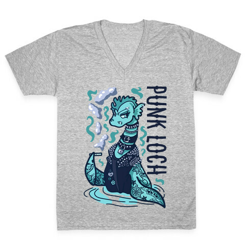 Punk Loch V-Neck Tee Shirt