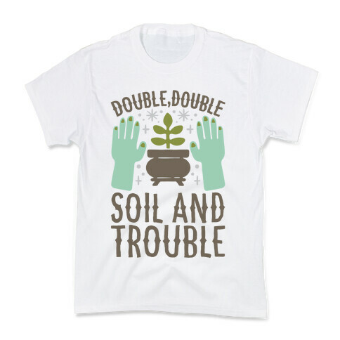 Double Double Soil And Trouble Parody Kids T-Shirt
