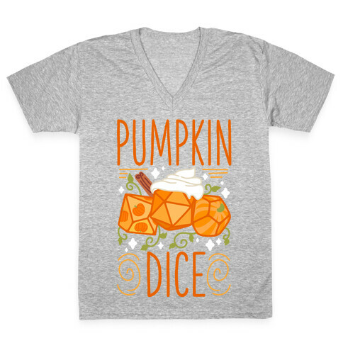 Pumpkin Dice V-Neck Tee Shirt
