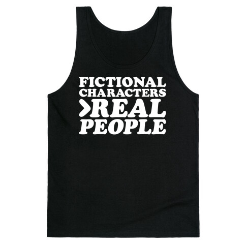 Fictional Characters > Real People White Print Tank Top
