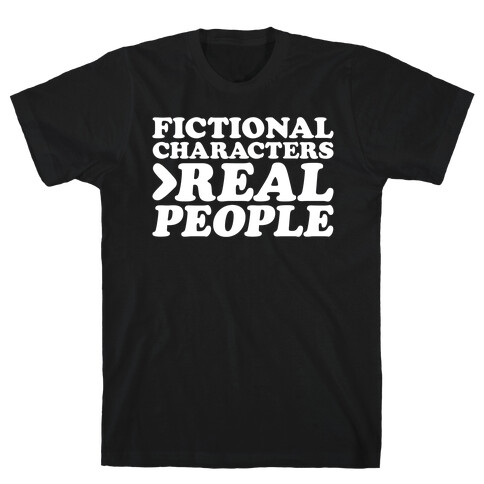 Fictional Characters > Real People White Print T-Shirt
