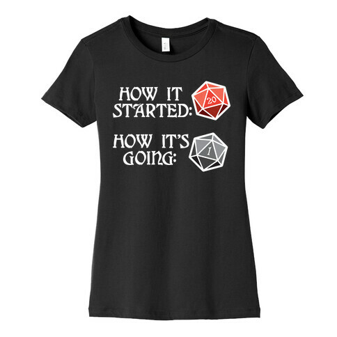 How It Started How It's Going DnD Womens T-Shirt