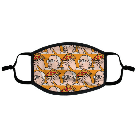 Pizza Pope Meme Pattern Parody Flat Face Mask