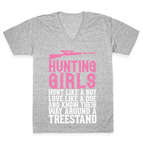Hunting Girls V-Neck Tee Shirt