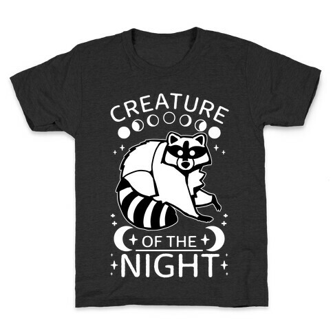 Creature Of The Night Raccoon Kids T-Shirt